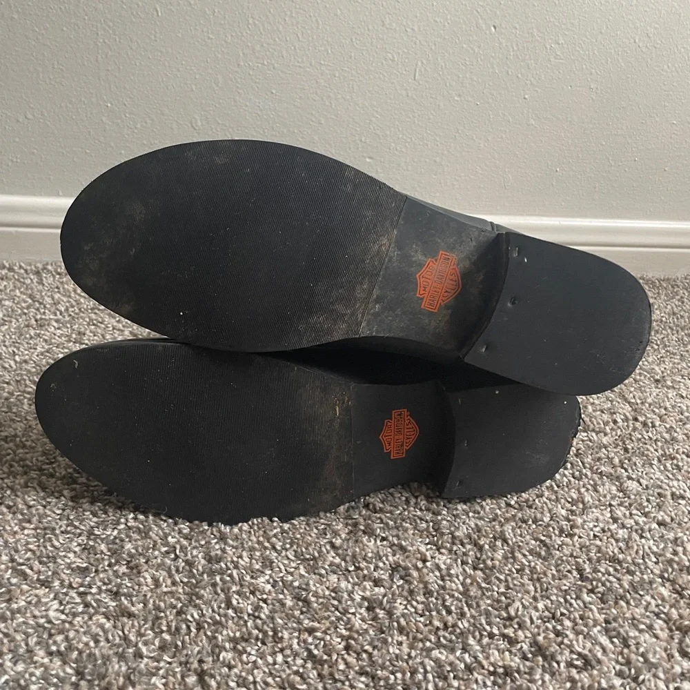 🏍️ Vintage Harley-Davidson Black Studded Leather After Riding Boots 🏍️ - Picture 5 of 10